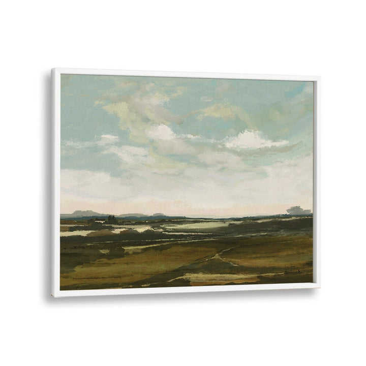 Breathtaking LANDSCAPE PAINTINGS by Dan Hobday, showcasing nature's beauty in an elegant white frame.