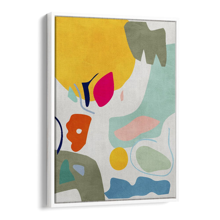 Colorful abstract painting titled "LANDSCAPE INSPIRED CUT OUT, ABSTRACT PAINTINGS" by Ana Rut Bre, perfect for decor.
