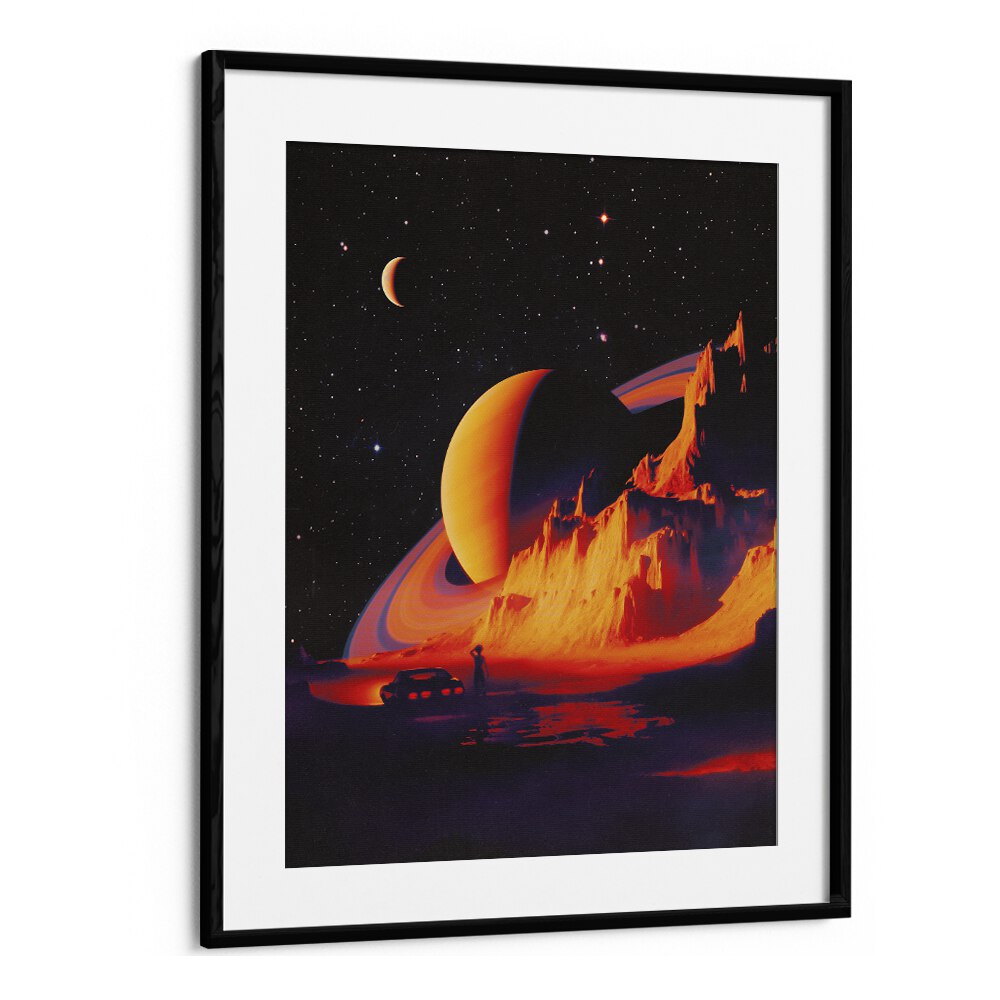 Stunning LANDSCAPE , SURREAL ART PRINTS by Taudalpoi in a black frame, perfect for transforming any space.