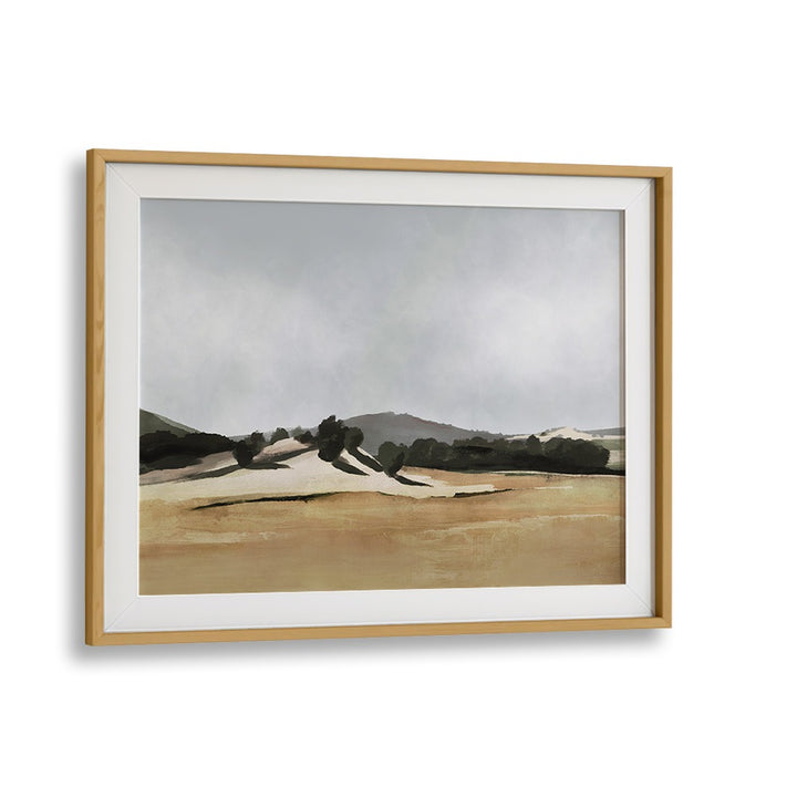 "LAZY AFTERNOON, LANDSCAPE PAINTINGS by Dan Hobday, featuring serene landscapes in an elegant oak frame."