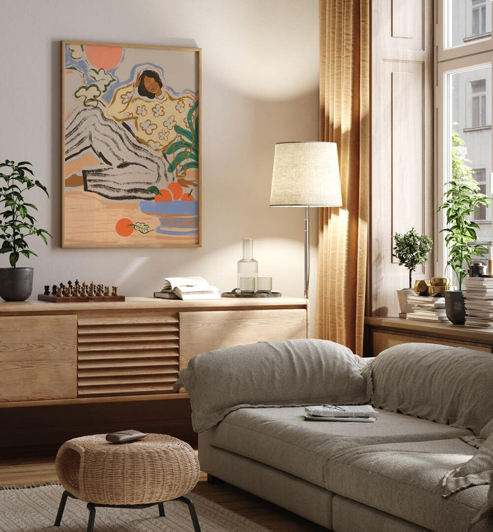 Transform your space with Arty Guava’s LAZY DAYS, PORTRAITS, showcasing vibrant figurative art on canvas.
