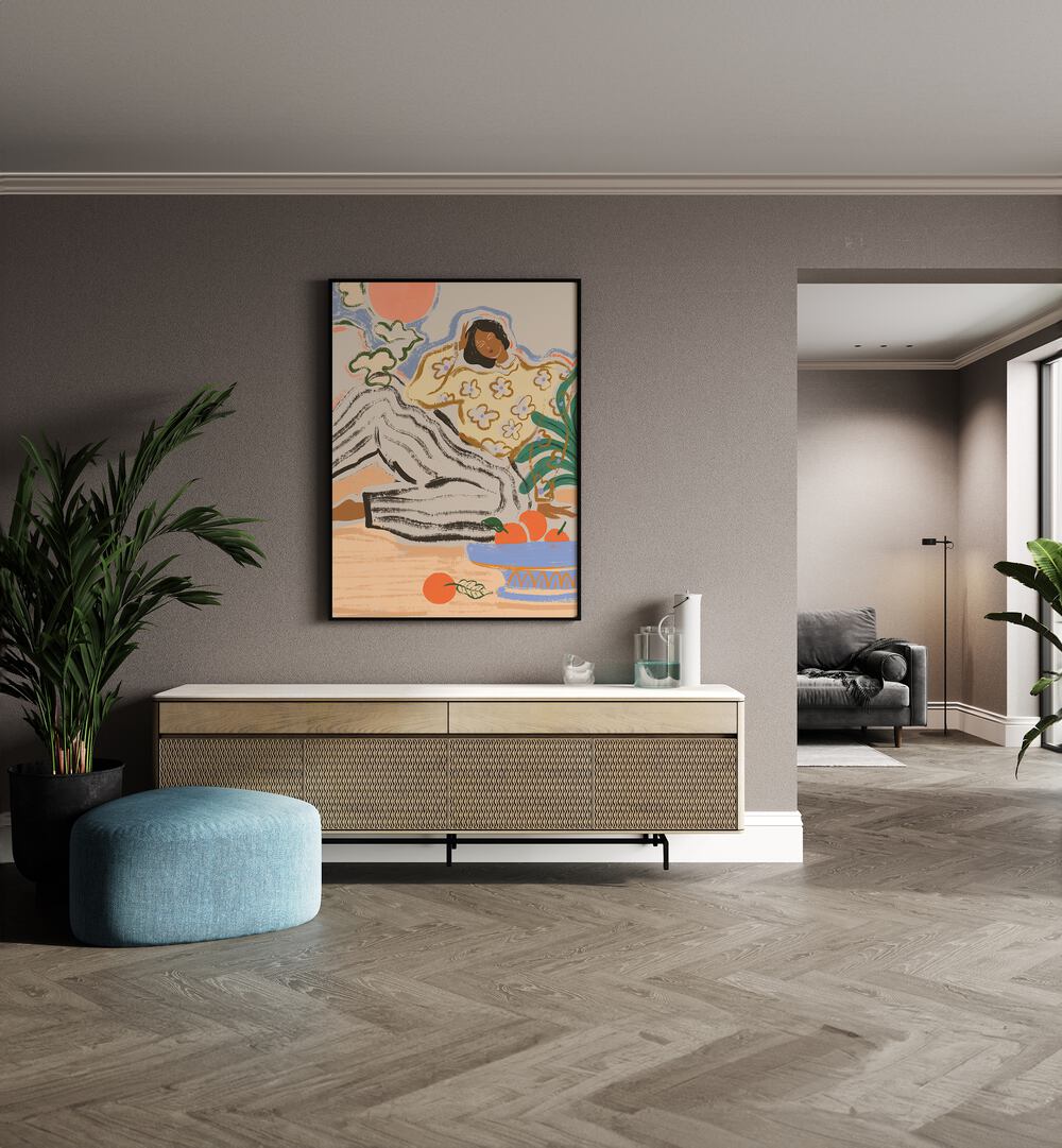 Transform your space with LAZY DAYS, PORTRAITS by Arty Guava, featuring vibrant figurative illustrations.