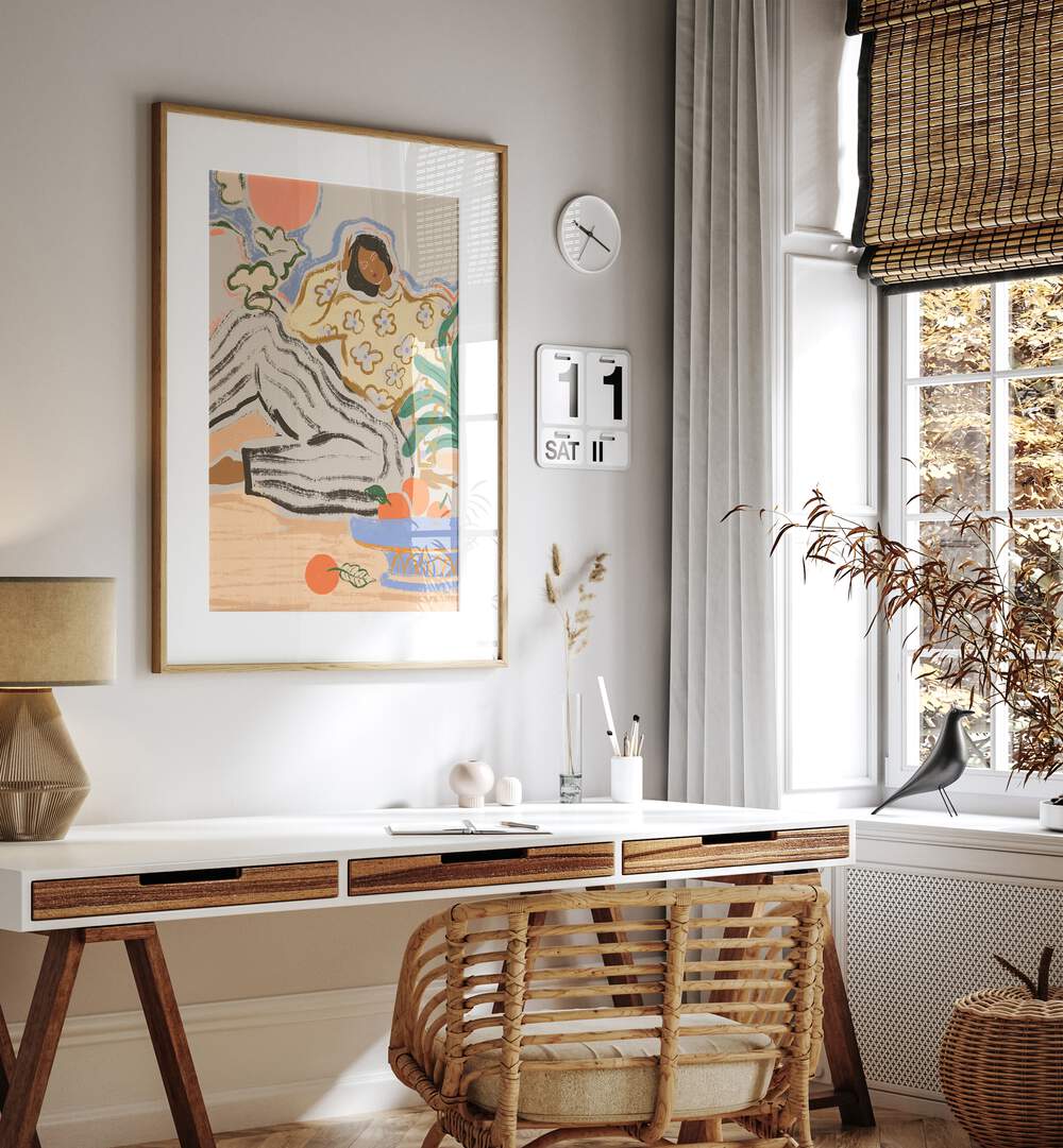 Bright and stylish LAZY DAYS, PORTRAITS artwork by Arty Guava enhances any living space with its captivating charm.