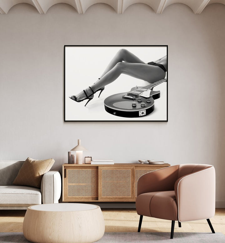 Stylish Leggy Les Paul, PHOTOGRAPHY PRINTS by David Drake, blending art and fashion in a captivating design.