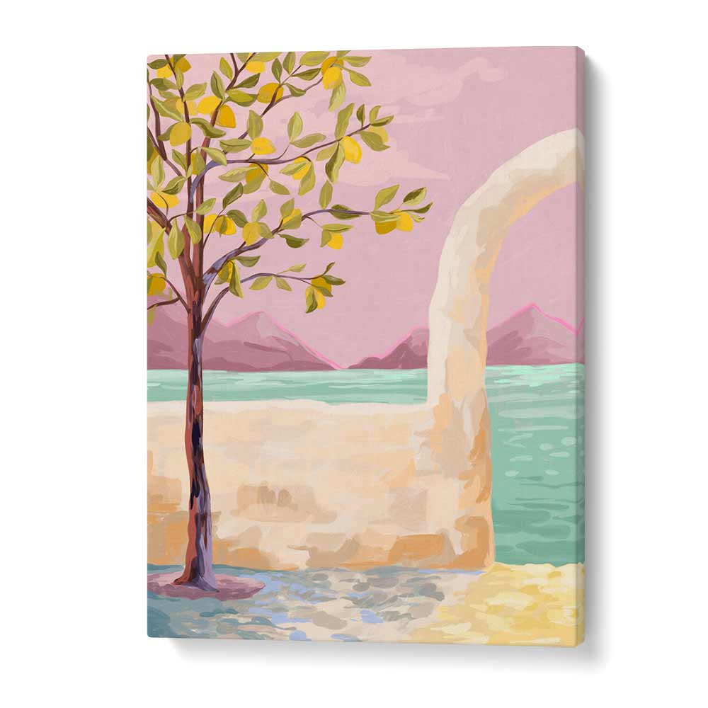 Bright Lemontree, Landscape Paintings featuring a vibrant tree and serene backdrop, perfect for elevating home decor.
