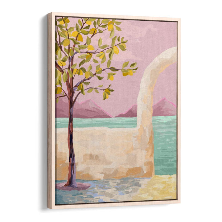 Lemontree, Landscape Paintings by Goed Blauw features a serene tree against a vibrant landscape, perfect for home decor.