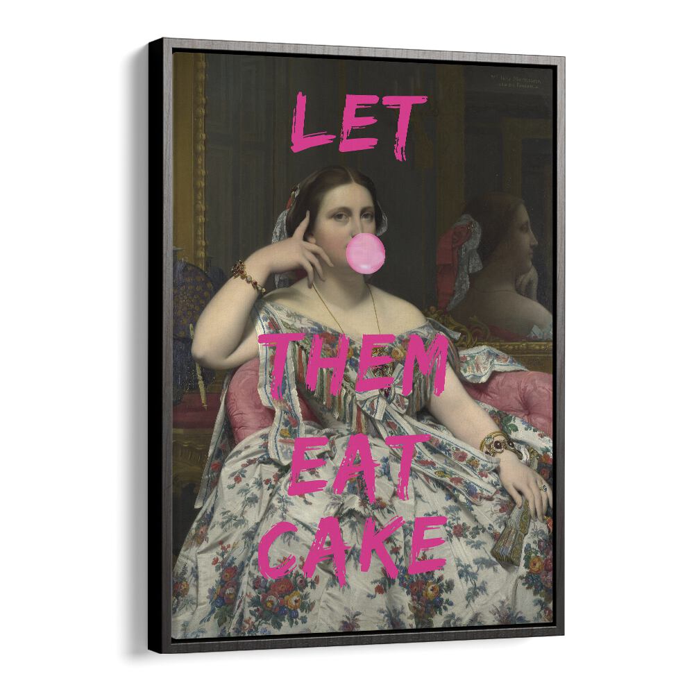 LET THEM EAT CAKE, ALTERED ART PRINTS in a stylish black floater frame, adding charm to any space by The Art Concept.