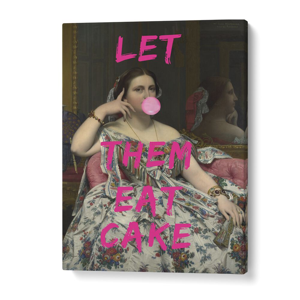 LET THEM EAT CAKE, ALTERED ART PRINTS features elegant artwork with a playful twist, perfect for any modern space.