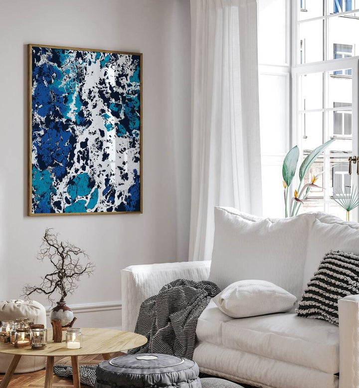 Stunning "LIQUID PATIENCE, ABSTRACT PAINTINGS" by Uma Gokhale, showcasing vibrant colors and fluid emotions.