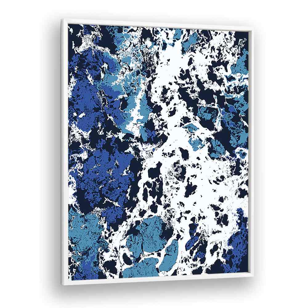 Explore the essence of creativity with LIQUID PATIENCE, ABSTRACT PAINTINGS by Uma Gokhale, framed in elegant white.