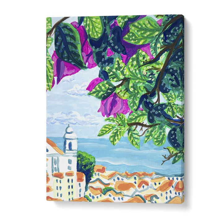 Vibrant LISBON, TRAVEL POSTERS by Key and Sea Creative, showcasing the charm of Lisbon's picturesque landscape.