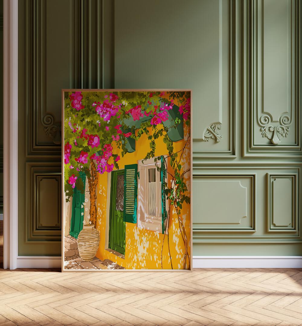 Brighten your space with LIVING IN THE SUNSHINE ALWAYS, TRAVEL ART PRINTS by Uma Gokhale, showcasing vibrant sunlit beauty.