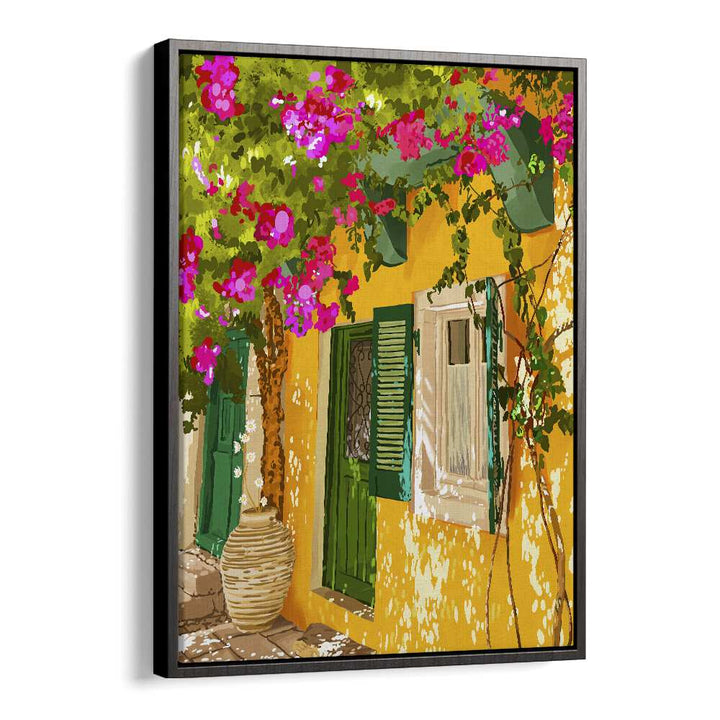 Vibrant "Living in the Sunshine Always" travel art print by Uma Gokhale, perfect for a joyful home decor refresh.