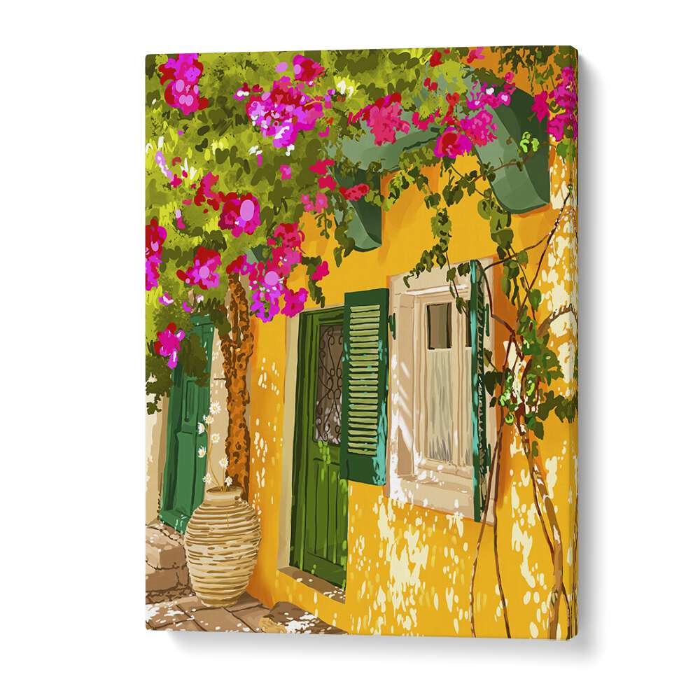 Vibrant "Living in the Sunshine Always, Travel Art Prints" by Uma Gokhale brings warmth to your space.