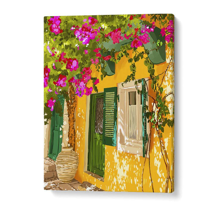 Vibrant "Living in the Sunshine Always, Travel Art Prints" by Uma Gokhale brings warmth to your space.