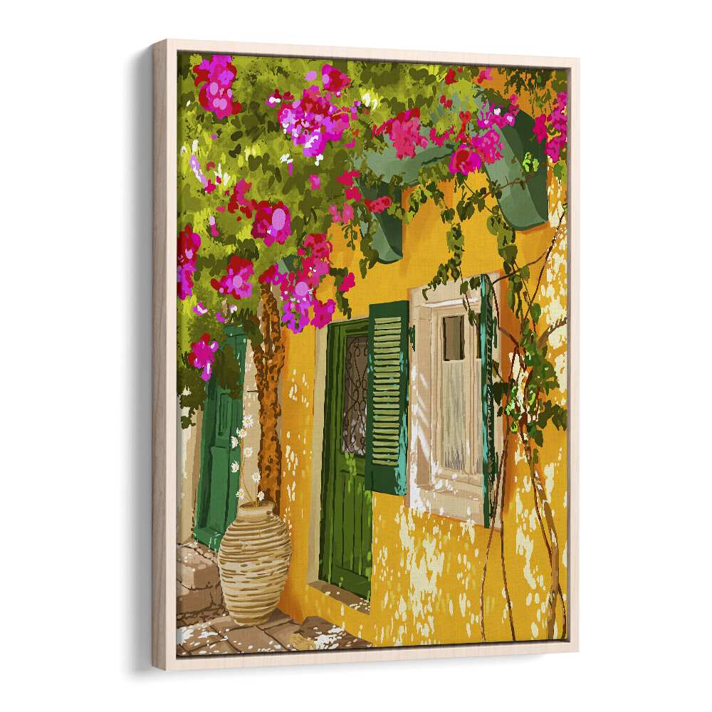 Brighten your space with "Living in the Sunshine Always, Travel Art Prints" by Uma Gokhale, featuring vibrant blooms.