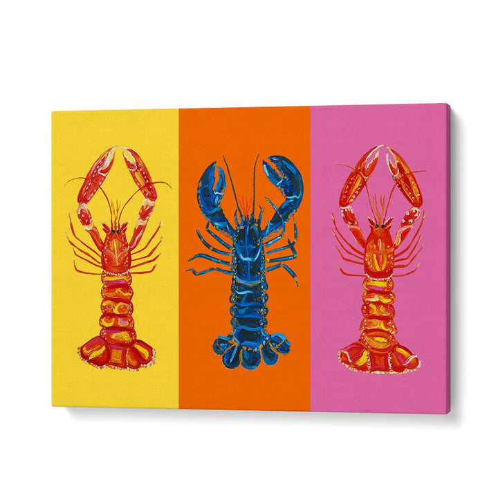 Colorful pop art featuring LOBSTER LANGOUSTINES III, BAR & CAFE ART by Alice Straker, perfect for vibrant spaces.