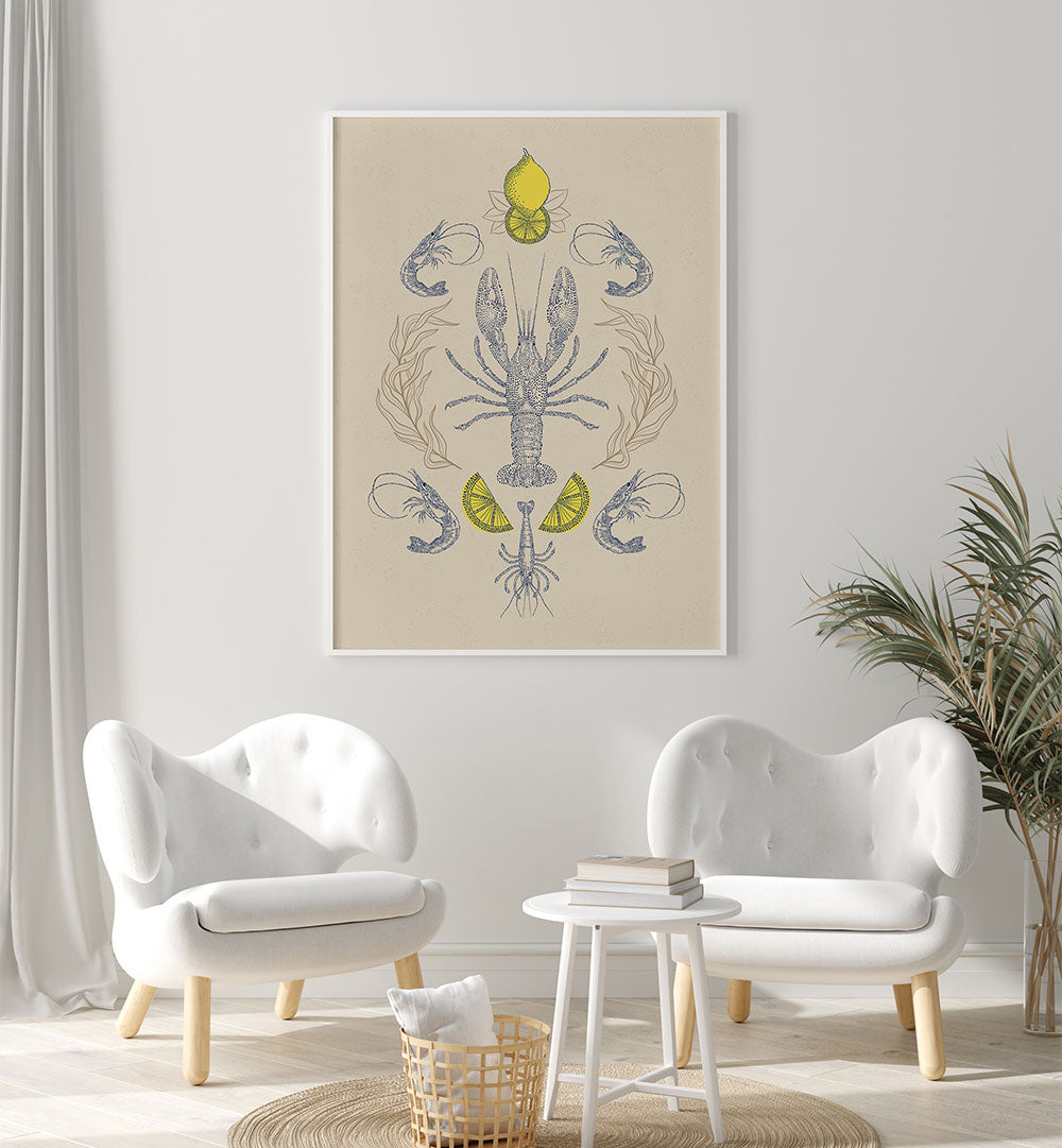 LOBSTER AND LEMONS , KITCHEN POSTERS