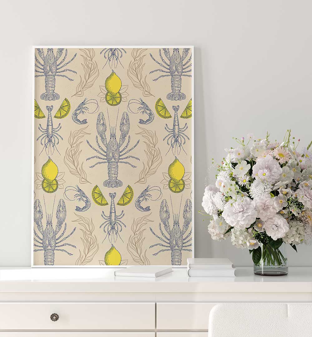 LOBSTER AND LEMONS II , KITCHEN POSTERS