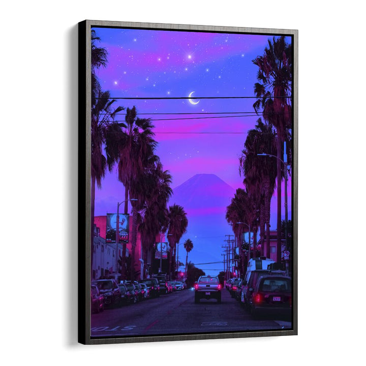 Experience vibrant colors and surreal beauty with LOFI CALI, SURREAL ART PRINTS by Ritvik Takkar, perfect for any space.