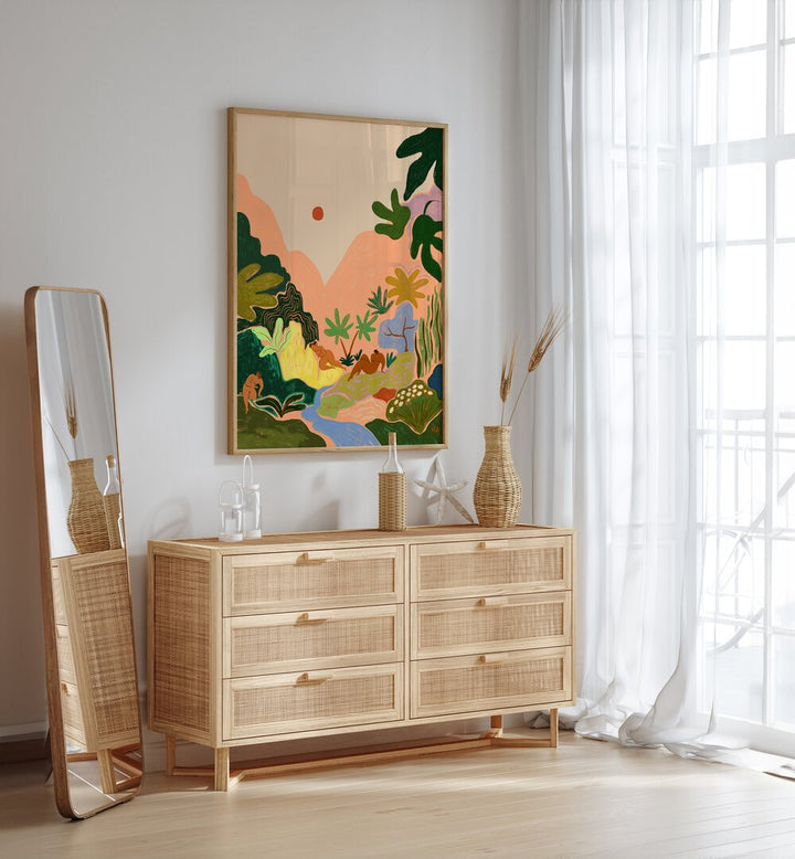 Vibrant LOST IN PARADISE II, PORTRAITS artwork by Arty Guava enhances any room with serene beauty and style.
