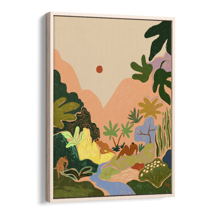 Vibrant LOST IN PARADISE II, PORTRAITS artwork by Arty Guava, showcasing serene landscapes and figurative illustrations.