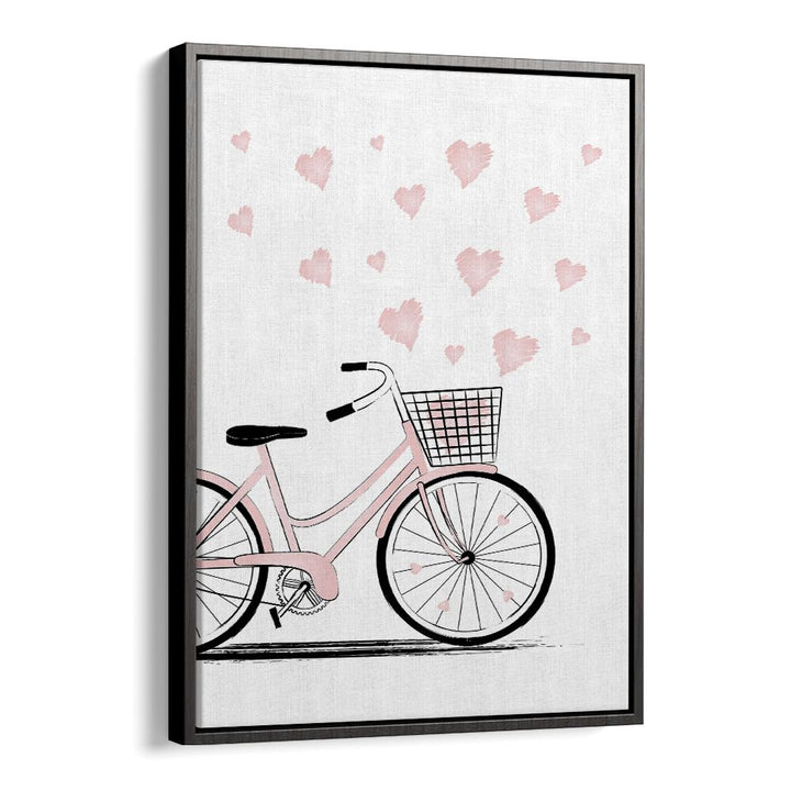 Chic LOVE BIKE, FASHION POSTERS by Martina adds elegance and style to your space with vibrant heart accents.