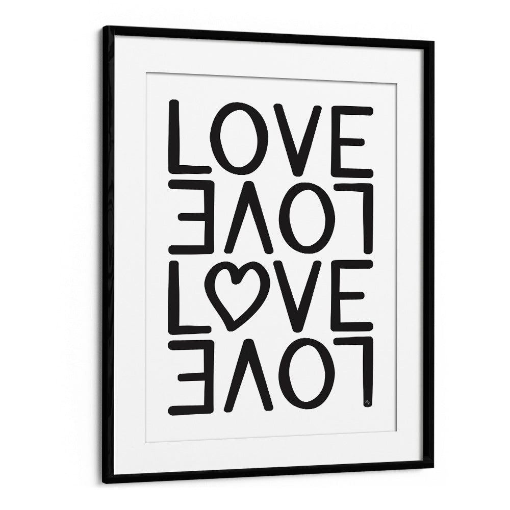 Black-framed LOVE LOVE , FASHION POSTERS by Martina adds stylish elegance to your space, perfect for chic decor.