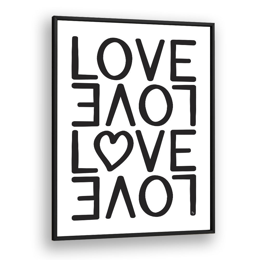 Chic LOVE LOVE, FASHION POSTERS by Martina in a stylish black frame, perfect for transforming your space.