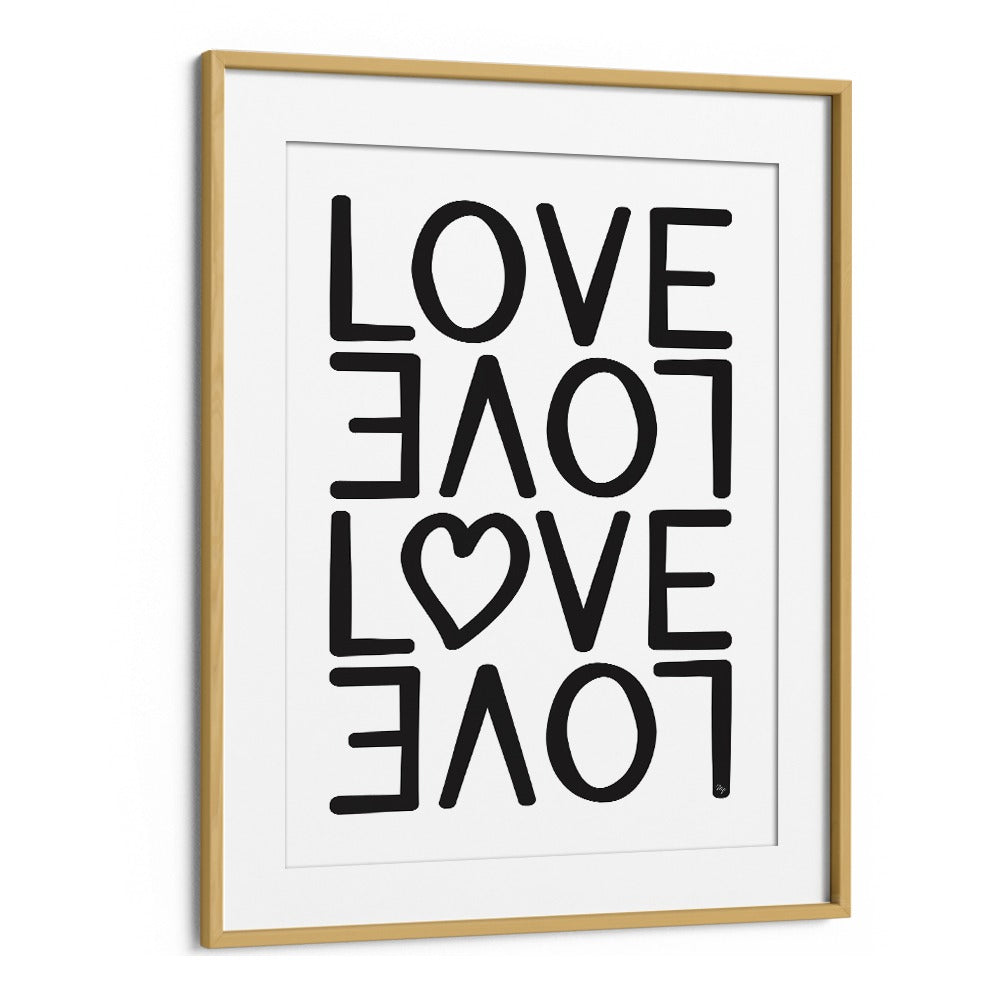 Elegant LOVE LOVE, FASHION POSTERS by Martina in oak frame, perfect for transforming your space into a chic gallery.