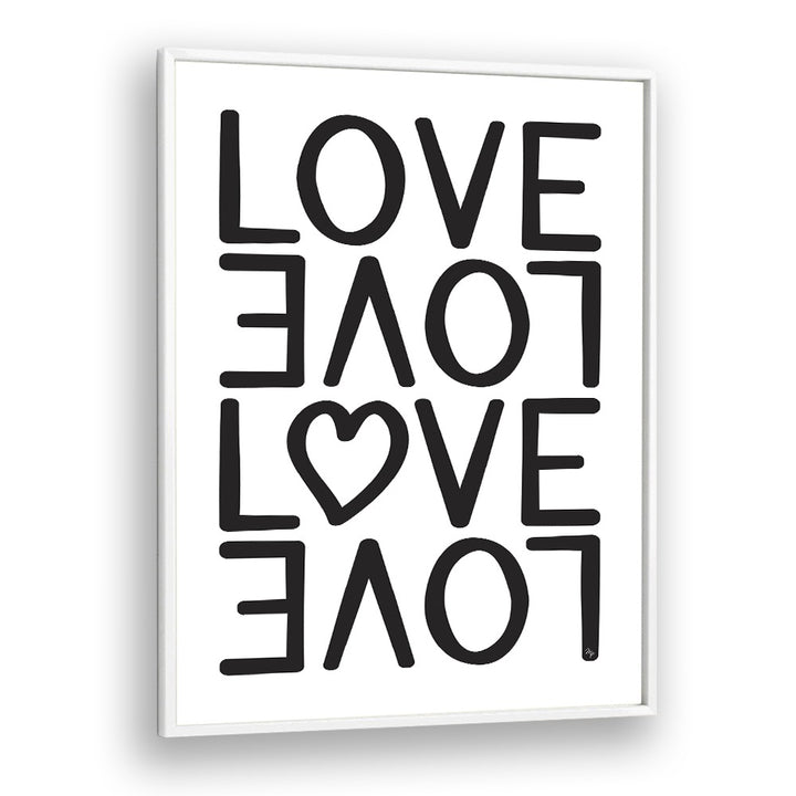 Stylish LOVE LOVE, FASHION POSTERS by Martina in a chic white frame, perfect for elevating your decor.