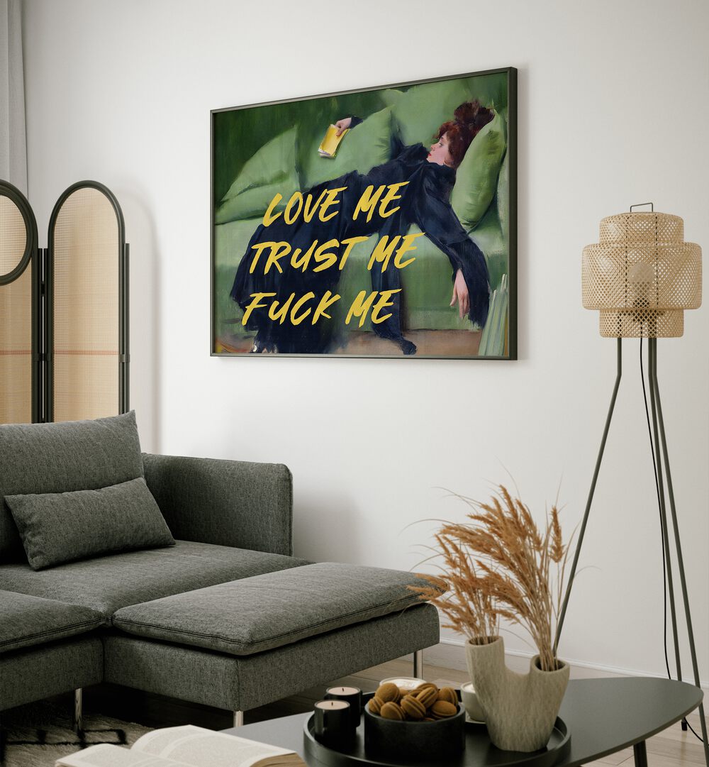Transform your space with LOVE ME II, ALTERED ART PRINTS by The Art Concept, a unique celebration of creativity.