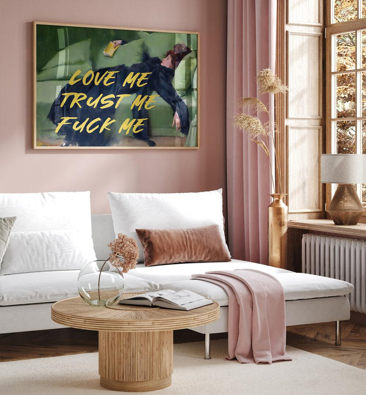 Transform your space with LOVE ME II, ALTERED ART PRINTS by The Art Concept, evoking creativity and emotion.