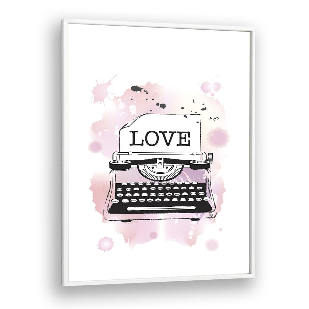 Captivating LOVE TYPEWRITER, FASHION POSTERS by Martina adds a nostalgic flair to elevate your decor beautifully.