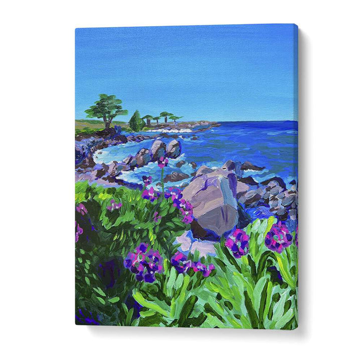 Vibrant Lovers Point landscape paintings by Key and Sea Creative, showcasing stunning coastal beauty and flora.