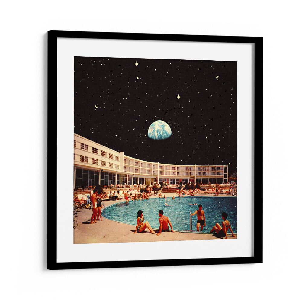 LUNAR POOL, SURREAL ART PRINTS by Taudalpoi transforms spaces with captivating celestial beauty and elegance.