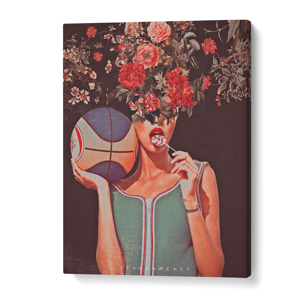 Transform your space with MADE ME, SURREAL PAINTINGS, SURREAL ART PRINTS by Space Rocket Art, featuring vibrant floral imagery.