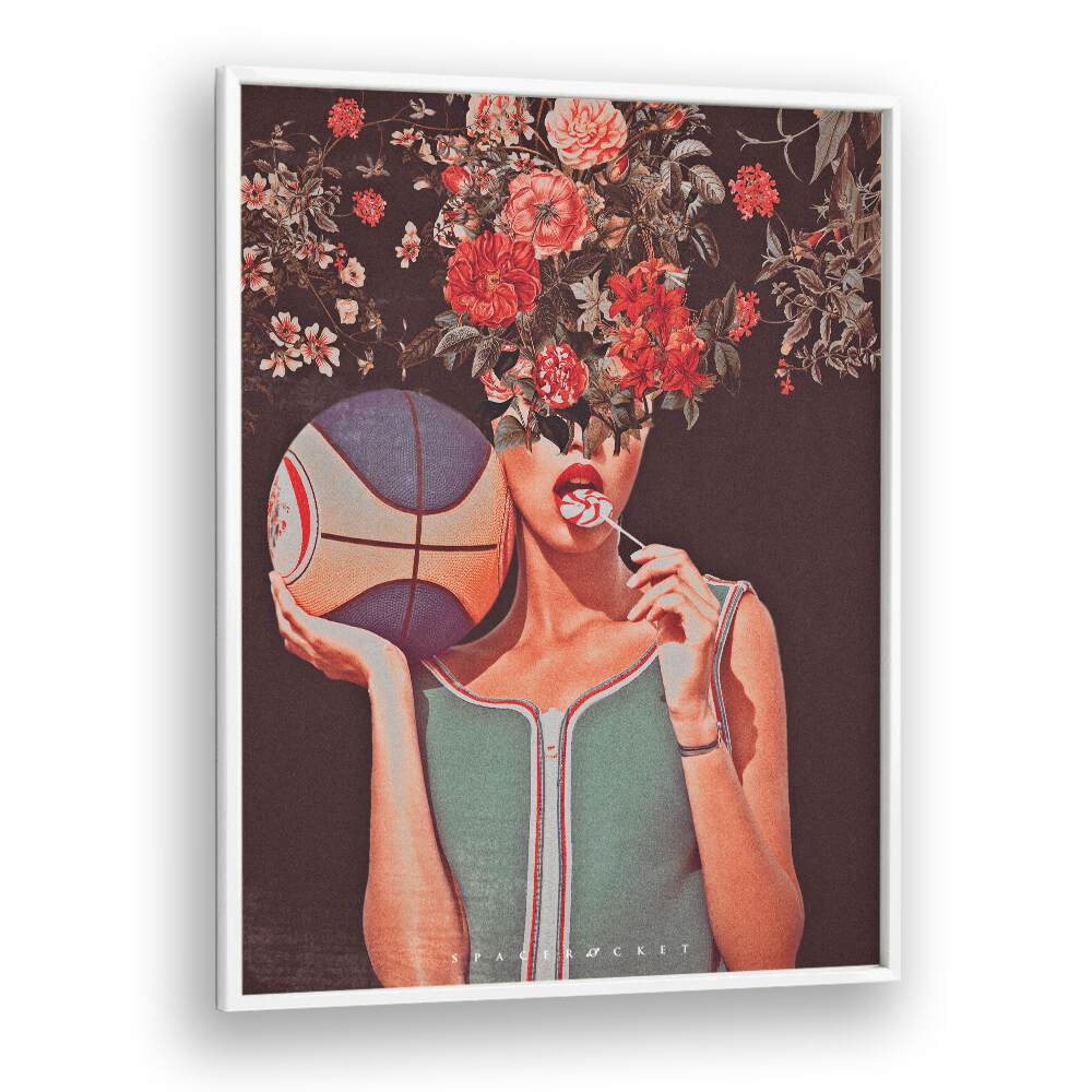 Transform your space with MADE ME, SURREAL PAINTINGS, SURREAL ART PRINTS by SPACE ROCKET ART, featuring floral and basketball themes.