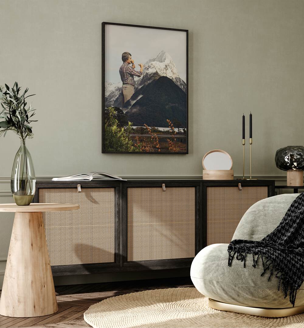 Transform your space with MAJESTIC SCULPTURE, SURREAL ART PRINTS by Vertigo Artography, featuring a stunning mountain scene.