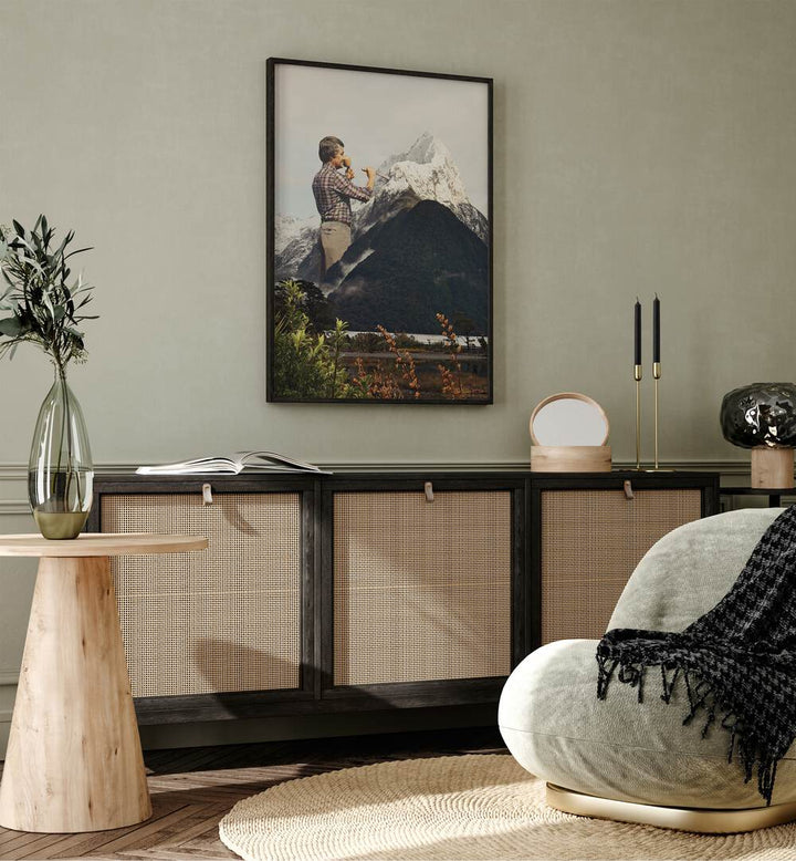 Transform your space with MAJESTIC SCULPTURE, SURREAL ART PRINTS by Vertigo Artography, featuring a stunning mountain scene.