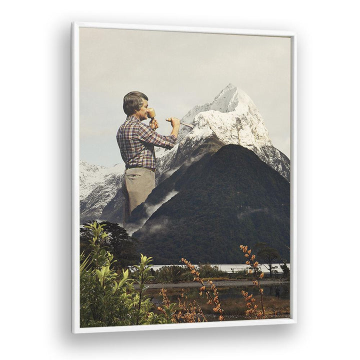 Transform your space with MAJESTIC SCULPTURE, SURREAL ART PRINTS from Vertigo Artography, featuring a unique mountain scene.