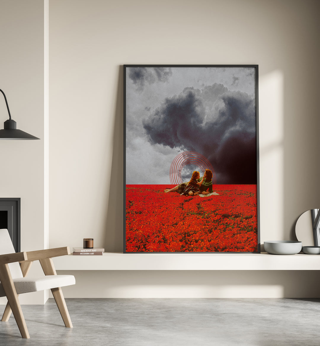 Captivating MAMA LOVE, SURREAL ART PRINTS by Space Rocket Art, featuring vibrant colors and enchanting imagery.