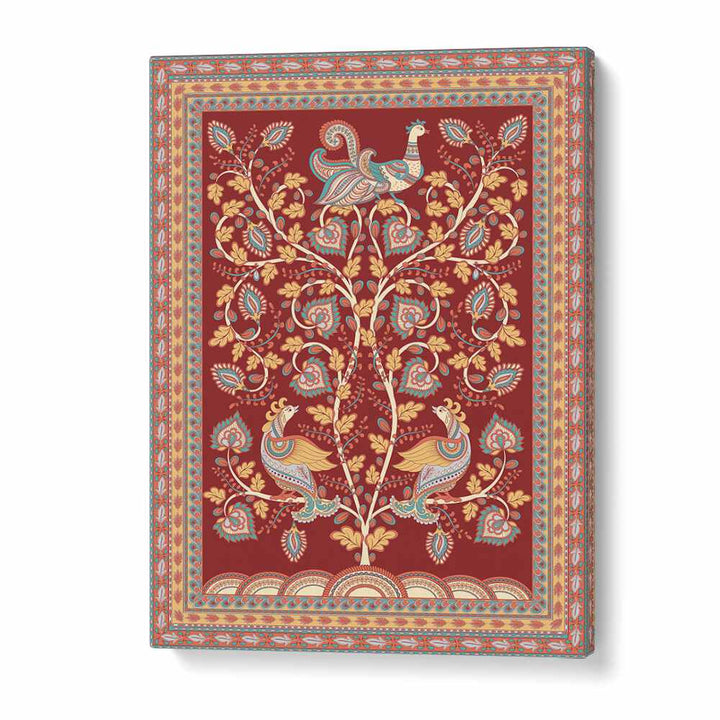 Vibrant MAYUR MANTHAN, INDIAN ART PAINTINGS showcase exquisite Kalamkari craftsmanship and traditional design.