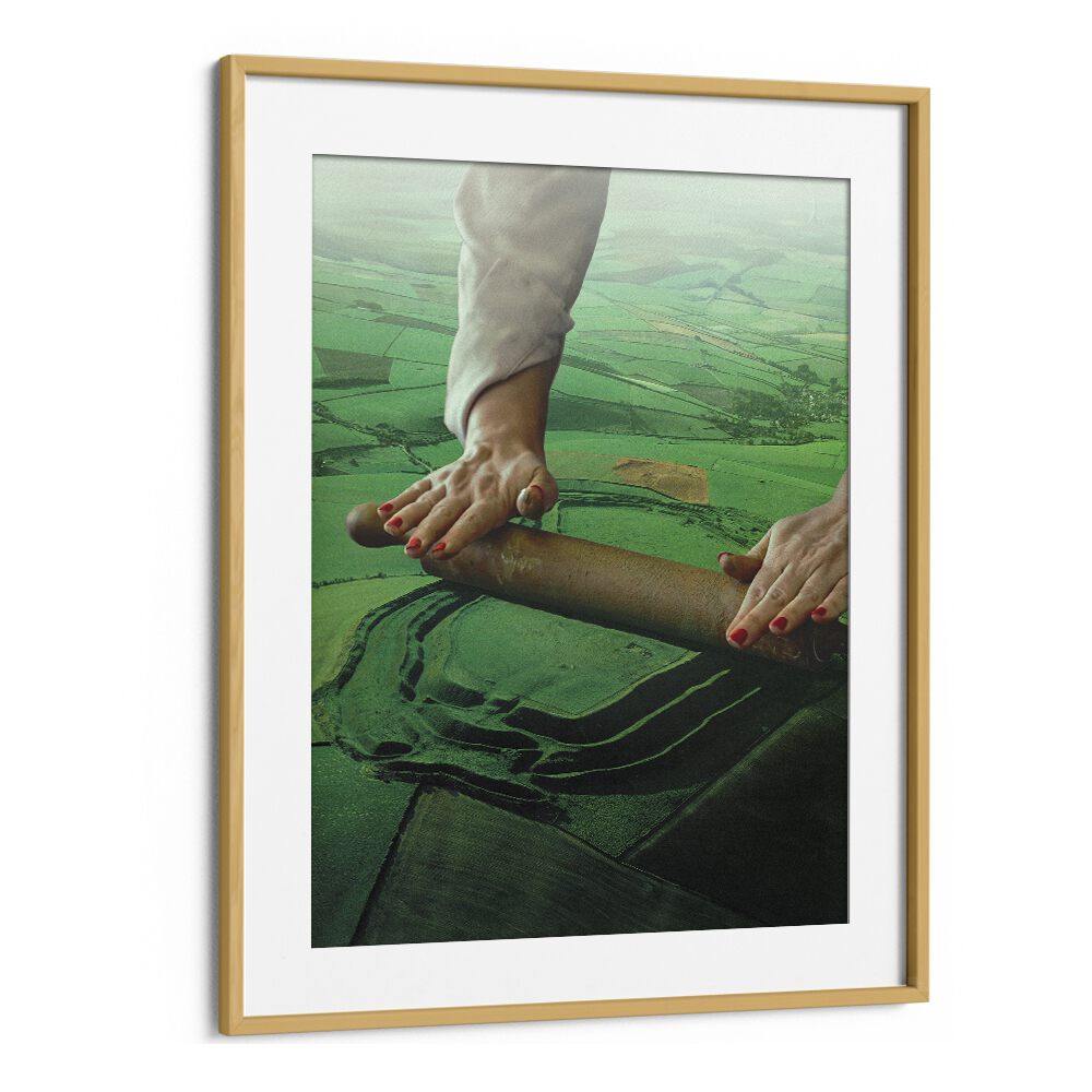 Surreal art prints featuring a landscape rolling pin, perfect for transforming your space with Vertigo Artography.