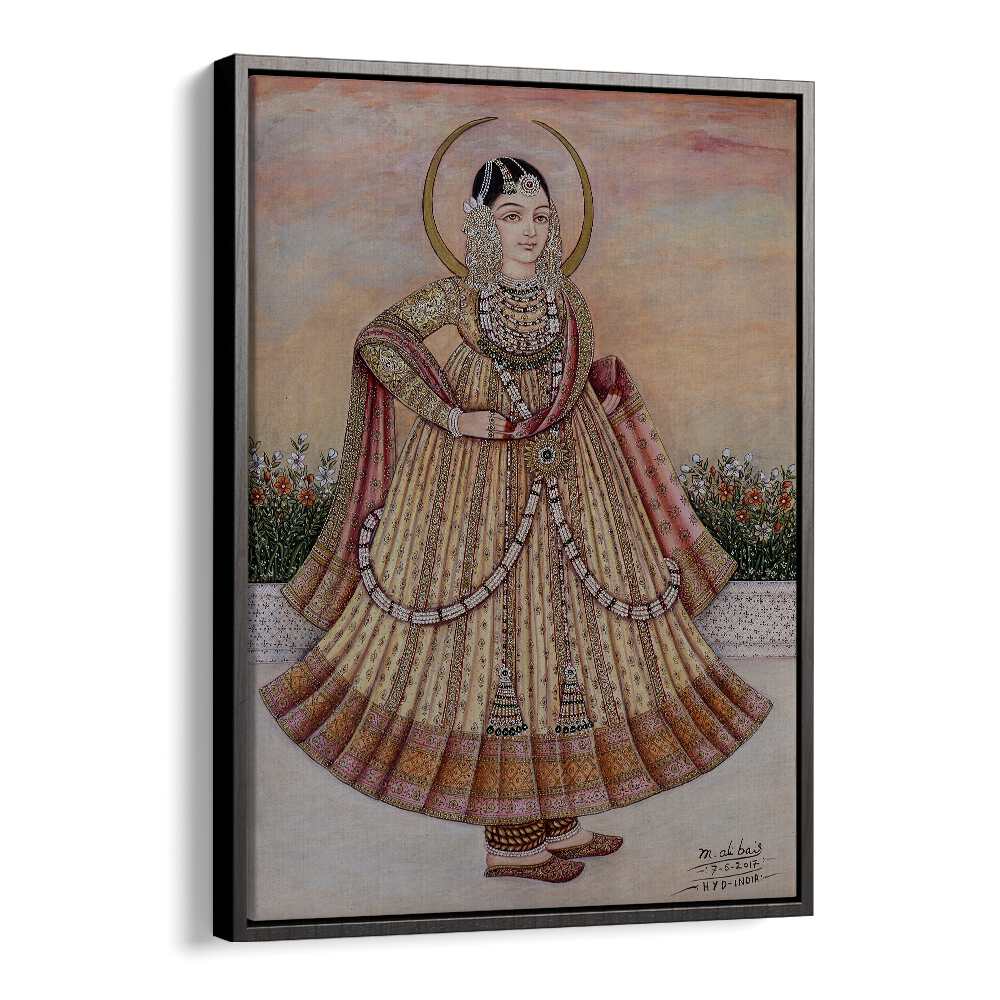 Enchanting MEHLAKHA BAI CHANDA, INDIAN ART PAINTINGS, showcasing a graceful woman in traditional attire.