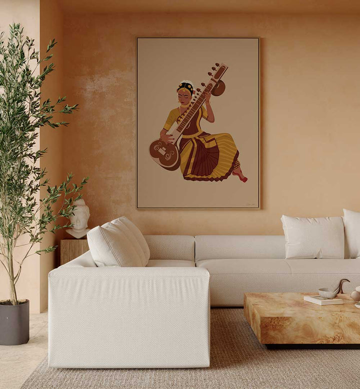 MELODY OF STRINGS , INDIAN ART PAINTINGS