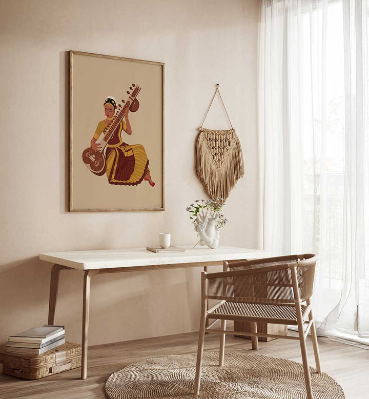 MELODY OF STRINGS , INDIAN ART PAINTINGS