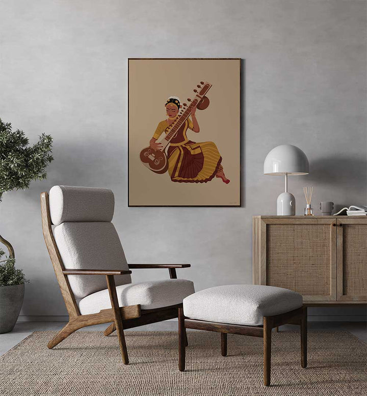 MELODY OF STRINGS , INDIAN ART PAINTINGS