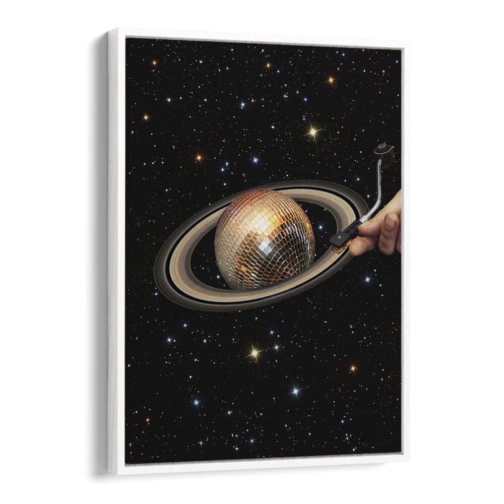 Meteor Mashup I, Surreal Art Prints by Vertigo Artography, features a cosmic disco ball in a stunning surreal setting.