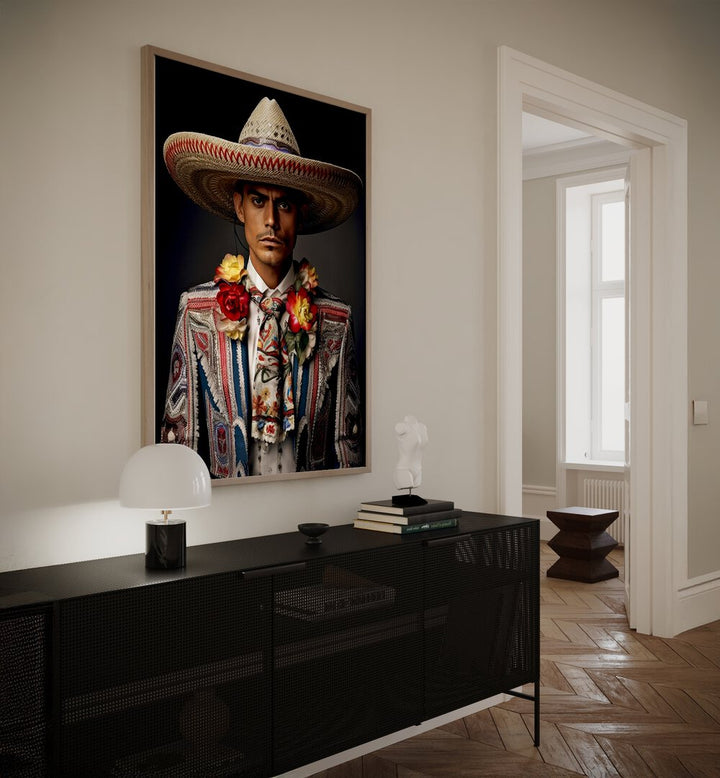 Vibrant artwork showcasing MEXICAN LIFE XIII, COWBOY, celebrating American culture through stunning artistry.